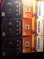 3 mini spy cameras with SD cards 64 GB 100 MB/s