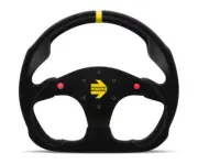 MOMO R1960/32SHB for MOD30 Buttons Steering Wheel 320 Mm-Black Suede/Black Spoke
