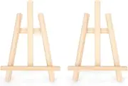 Baxnore 2Pcs Mini Wooden Easel Desktop Sketch Oil Painting Display Shelf Stand Holder Decoration