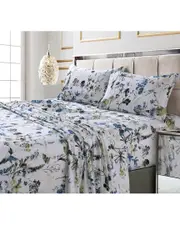 Tribeca Living Amalfi Printed 300TC Extra Deep Pocket Sheet Set