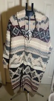 NEW! Sundance Juneau Skies Long Sweater Coat Women’s Large