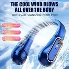 USB Portable Neck Fan Rechargeable Hanging Mini Neck Air Bladeless Silent Fan