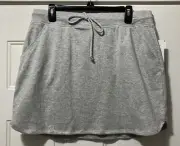 Women’s Nine West Skirt Gray Pull On Casual Drawstring Waist Size Large NWT $34