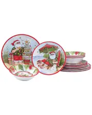 Certified International Santa's Wish 12pc Dinnerware Set
