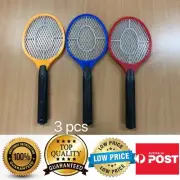 3 PCs Electric Fly Swatter Tennis Racket Mosquito Fly Zapper,AU Stock