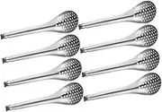 COLLBATH Ergonomic Handle Slotted Spoon Piece Stainless Steel Kitchen Utensils Set Sieve Spoon for Cooking Buffet Use