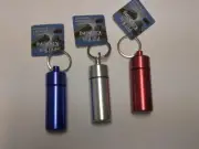 Air-Tight Waterproof Pill Fob Keychain Portable Medicine Carrying Case Vitamin