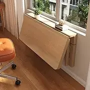 Fold Wall Mounted Table Multi-Function Folding Workbench Collapsible Floating Desk Fold Down Kitchen Table Hanging Desk for Small Spaces(80x40cm/32x16in)