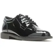 Bates E07851 Women's Sentry Lux Oxford Black Leather High Gloss Work Shoes