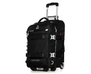 Granite Gear Water-Resistant Wheeled Duffle With Backpack Strap Suitcase Luggage Tote Carry On Sofecase Black