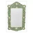 Handmade Green Bone Inlay Rectangle Wall Mirror For Home Decor (40Dx2.50Wx60H)CM