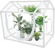 22"x15"x14" Mini Greenhouse for Outdoors Indoor, Small Greenhouse with Roll-up Zipper Entry Doors, Waterproof Plastic Green for Gardens Protecting Plant from Cold Frost