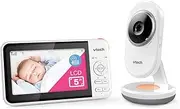 VTech BM5250N 5" Full Colour Video Baby Monitor with Night Light, 2-Way Talk, Soothing Sounds, Room Temperature Monitor, up to 17 Hours Battery Life