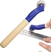 Perforator Tool for Paper | Professional Perforator Tool with Wooden Handle - Marking Cutter Perforation Paper Point Pattern for Leather Crafts Cards Decorations Scrapbooking