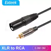 XLR Male to RCA Male Audio DJ Cable - OFC Shielded Cable XLR RCA