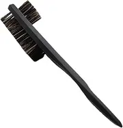 [Generic] Shoe Brush - Horsehair Brushes | Boot Cleaning Brush | Two Way Leather Shoes Cleaning with Handle | Shoe Cleaner Brushes for Shoes, Handbags, Luggage, Boots, Gloves, Coat, Car Auto Upholstery