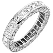 5.50 Ct. Princess Diamond Wedding Band Ring Eternity F-G,VS1