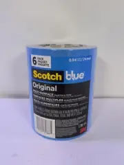 SCOTCHBLUE Painter's Tape, 3" CORE, 0.94" X 60 YDS, Blue, 6/Pack