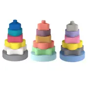 Stacking Toys Stackable Rings Toy Soft Building Rings Stacker