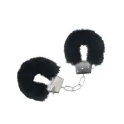 OUCH! Classic Fluffy Cuffs - Black - Black Fluffy Restraints