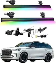 BJOHQ Electric Running Boards Compatible for Lincoln Aviator 2020-2025 with Light, SUV, Off-Road & Pickup Trucks - Retractable Truck Steps & Nerf Bars