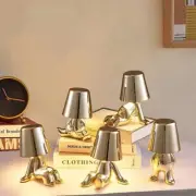 Modern LED Thinker Table Lamp with USB Charging Port 3-Way Dimmable Night Light