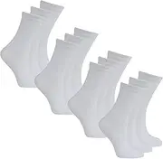 BAY6 6 or 12 Pairs Kids Back To School Plain Uniform Socks Multibuy Big Sale
