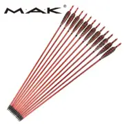 12pcs Archery Wood Arrows Fit Compound Recurve Longbow Target Archery 80cm Hunt