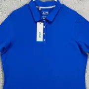 Adidas Climacool Golf Polo Shirt Womens XL Blue Short Sleeve Rugby Stretch NEW