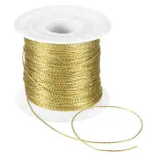 109 Yard Metallic Cord,1mm(0.04inch) Light Gold Ornaments Strings