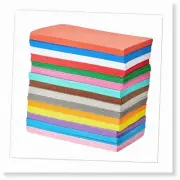 Colorful EVA Foam Sheets - 150 Sheets, 15 Vibrant Colors - 5.5 x 8.5 Inches - 1.