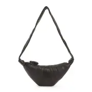 [Lemaire] Lemaire-Dark Chocolate Leather Croissant Zip Bag-Donna OS OS