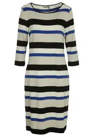 Sapphire Stripe Shift Dress--STI-SA178D23