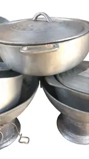Jamaican Coal Stove (Coal Pot - 13 inch) with some Jamaican Coal as brawta