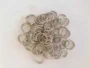 Steel Split Steel Key Rings Bulk 20mm Silver Stainless Steel - pack of 100