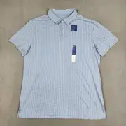 Apt 9 Premier Flex Polo Shirt Men's Size XXL Blue Short Sleeve Soft