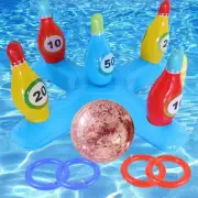Inflatable Pool Ring Toss Games for Youth and , Summer Pool Ring Toss Games Toys