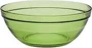 Duralex Gigogne Borosilicate Glass Stackable Mixing Bowls/Prep Bowls Set of 6-32¾ oz./ 6.75 Inch, Withstand Sudden Temperature Changes W/O Cracking, Perfect for Hot & Cold Food Preparation - Green