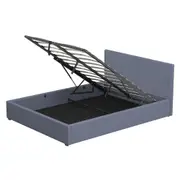 Milano Decor Luxury Gas Lift Bed With Headboard Charcoal - King