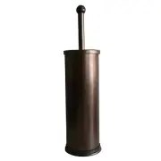 Resistant Bronze Toilet Brush Holder with Lid Perfect Bathroom Bowl Cleaning Set