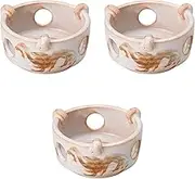 Set of 3, Shino Iranami Stove, 4.5 x 2.6 inches (11.5 x 6.5 cm) | Stove, Banko Ware, Open Fire, Setomonohonpo