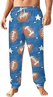 [Generic] Men's Sweatpants, Stars and Stripes Football Print-68, Polyester Joggers, Sweatpants Jogging Pants for Workout Running