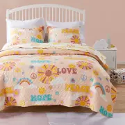 Greenland Home Fashions, Cassidy Quilt Set 2-Piece Twin/XL, Peach
