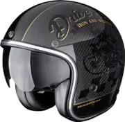 Scorpion Belfast Carbon Evo Zippy, open face helmet , color: Black/Gold , size: L