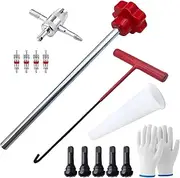 Tire Valve Stem Tool Set - 13PCS Valve Core Remover Installer Kit | 4-Way Tool & Single Head Removers For Car, Bike, Truck Tire Spool Repair And Installation