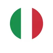 Round Italian Flag Sticker