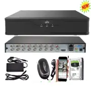 16CH UNIVIEW (XVR) DVR System support BNC input 5MP HD-TVI , AHD 1080P HDMI