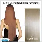 18" Indian Human Micro Beads Hair Extension 100g Double Drawn #613 Golden Blonde