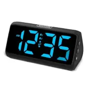 Digital Alarm Clocks for Bedrooms, Loud Alarm Clock with Dual Black-blue