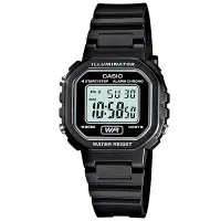 在飛比找Yahoo奇摩購物中心優惠-CASIO 黑色炫風方形電子錶(LA-20WH-1A)-30